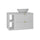 Meuble simple vasque 80cm 2 niches Lexa Blanc