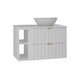 Meuble simple vasque 80cm 2 niches Lexa Blanc