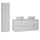 Ensemble meuble double vasque 120cm et colonne Lexa Blanc