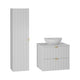Ensemble meuble simple vasque 60cm et colonne Lexa Blanc