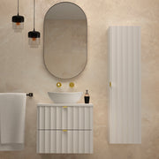 Ensemble meuble simple vasque 60cm et colonne Lexa Blanc