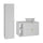 Ensemble meuble simple vasque 80cm 2 niches et colonne Lexa Blanc