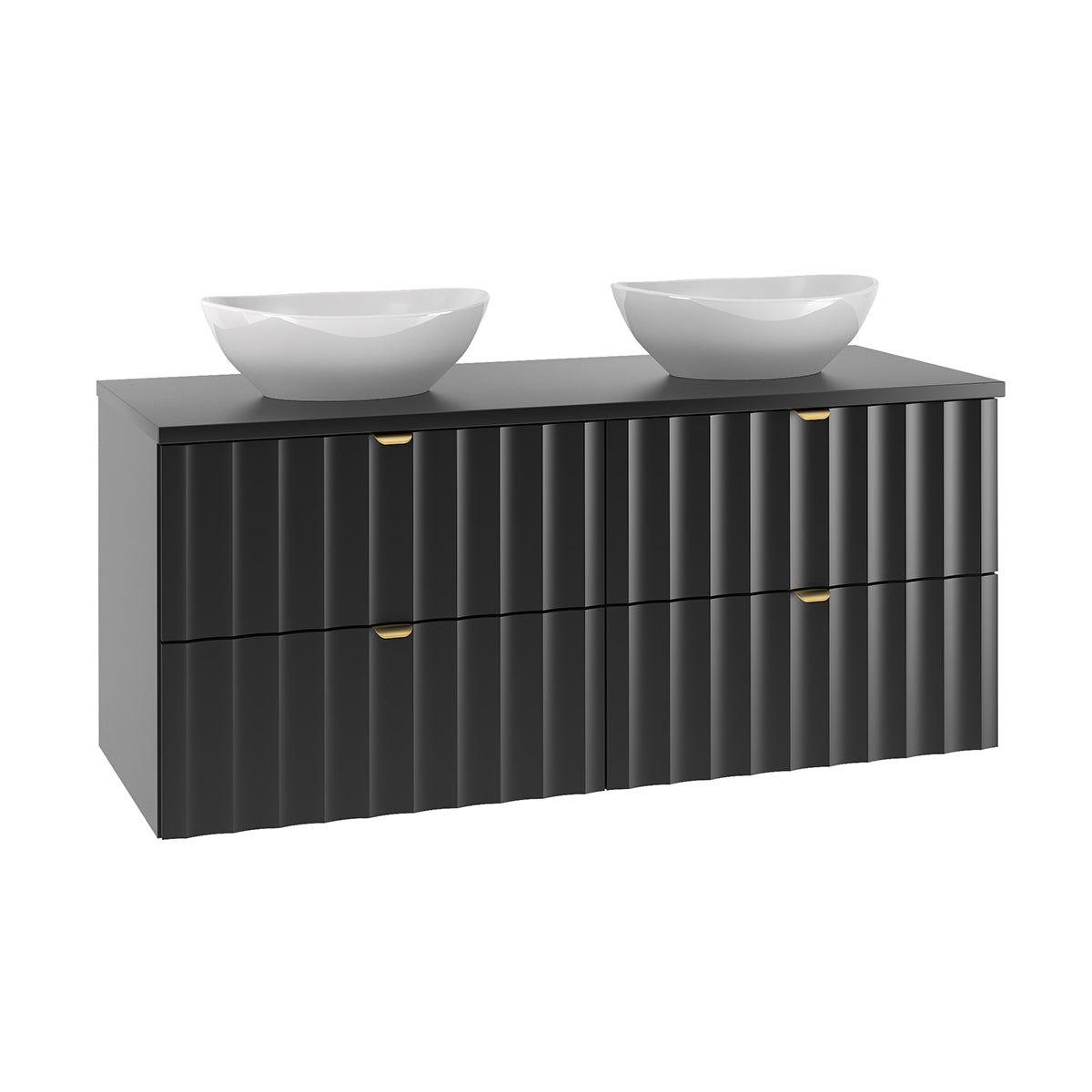 Meuble double vasque 120cm Lexa Noir