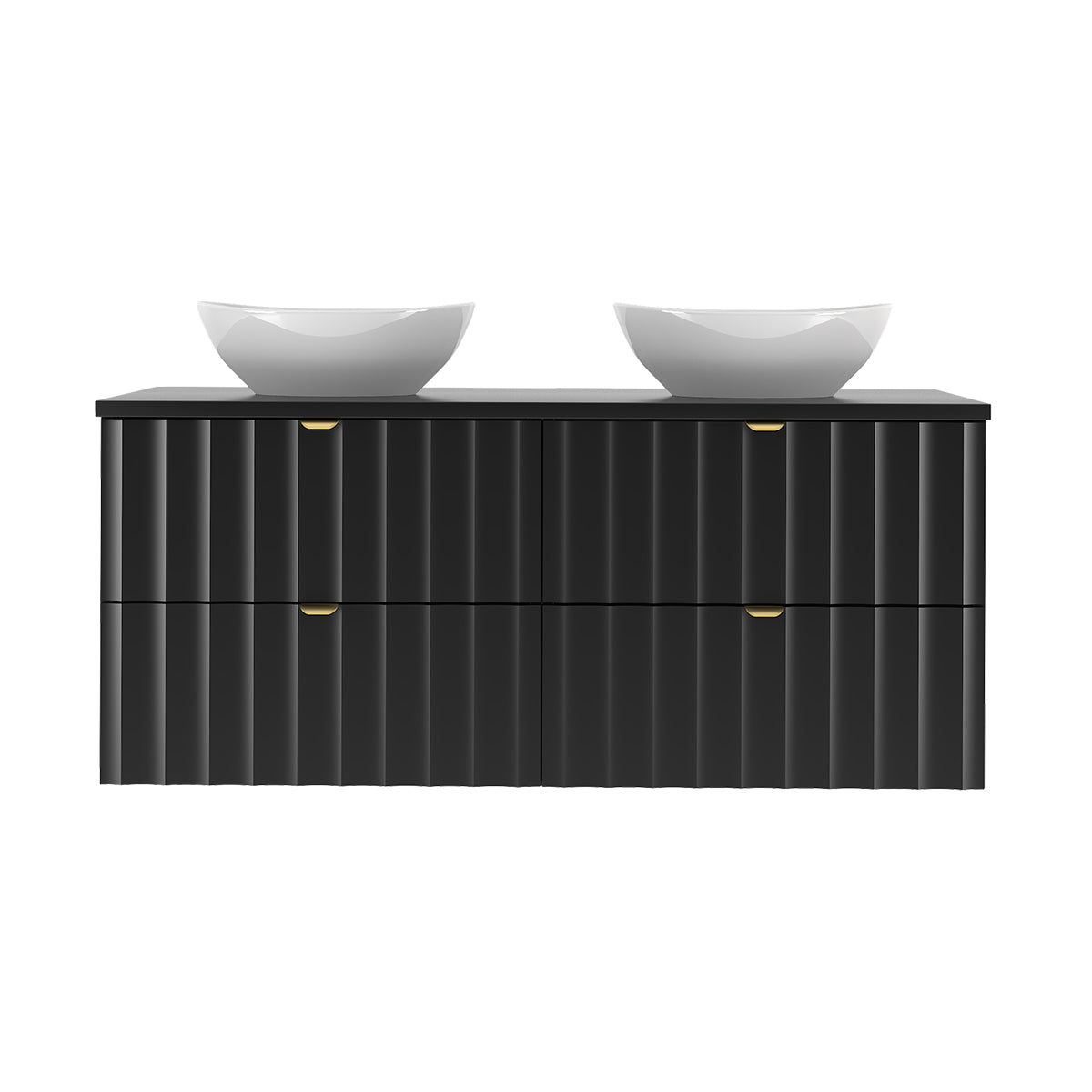 Meuble double vasque 120cm Lexa Noir - vue 3