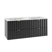 Meuble double vasque encastrée 120cm Lexa Noir