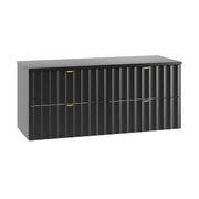 Meuble sous-vasque 120cm plan de toilette Lexa Noir