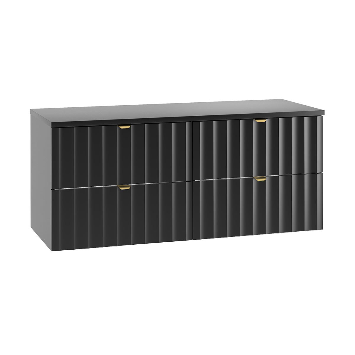 Meuble sous-vasque 120cm plan de toilette Lexa Noir