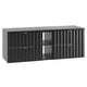 Meuble sous-vasque 140cm 2 niches plan de toilette Lexa Noir