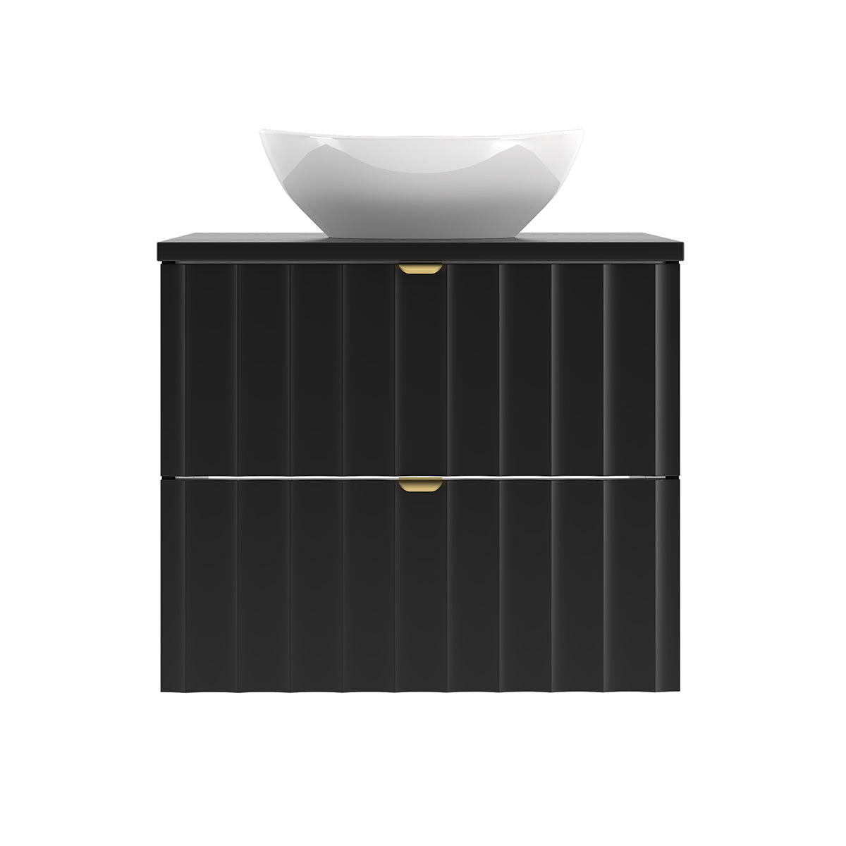 Meuble simple vasque 60cm Lexa Noir - vue 3