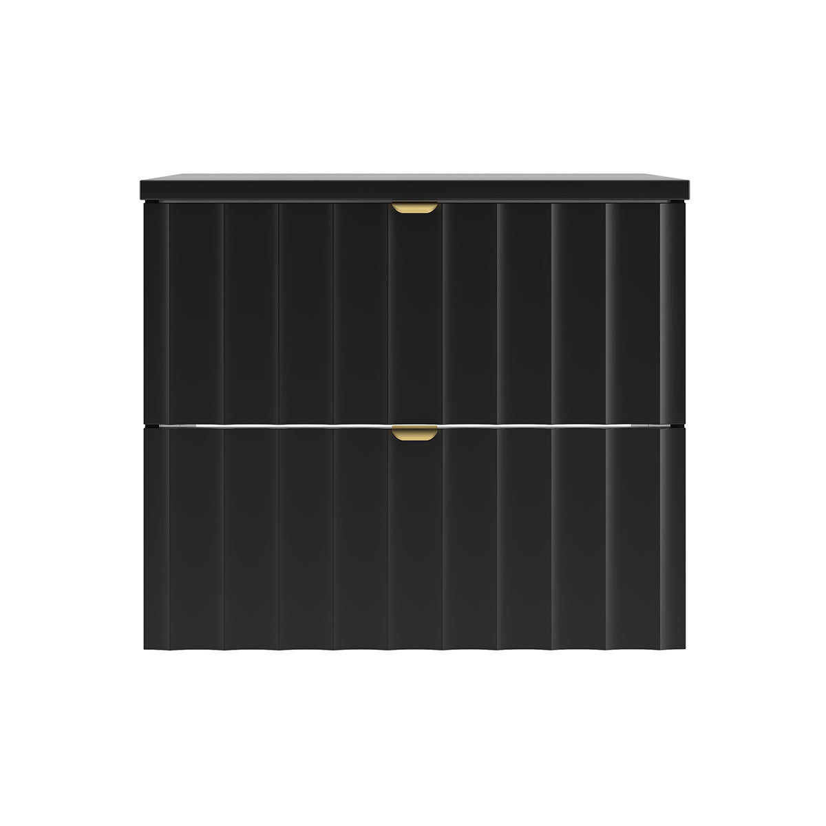 Meuble sous-vasque 60cm plan de toilette Lexa Noir - vue 3