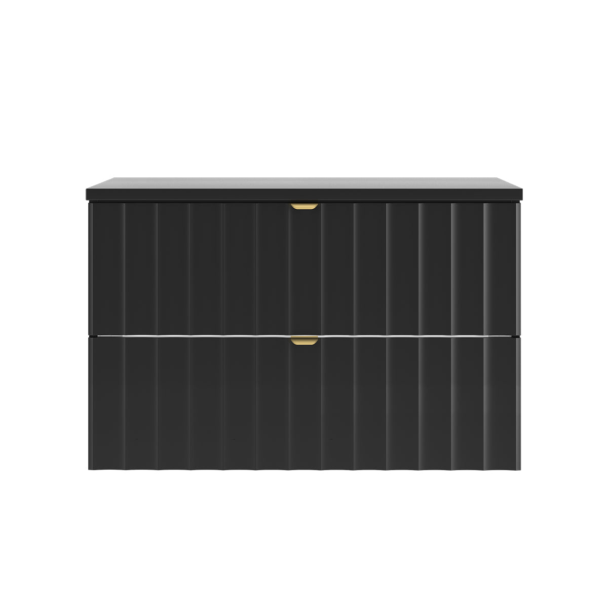 Meuble sous-vasque 80cm plan de toilette Lexa Noir - vue 3