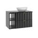 Meuble simple vasque 80cm 2 niches Lexa Noir