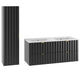 Ensemble meuble double vasque encastrée 120cm et colonne Lexa Noir