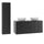 Ensemble meuble double vasque 120cm et colonne Lexa Noir