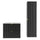 Ensemble meuble simple vasque encastrée 80cm et colonne Lexa Noir