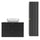 Ensemble meuble simple vasque 80cm et colonne Lexa Noir