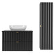 Ensemble meuble simple vasque 80cm et colonne Lexa Noir