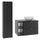 Ensemble meuble simple vasque 80cm 2 niches et colonne Lexa Noir