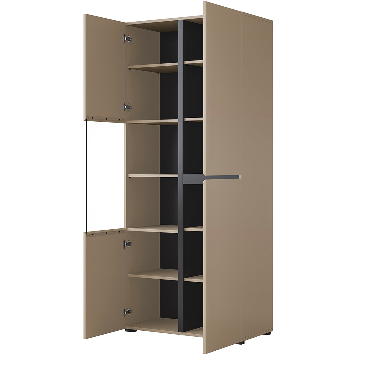Vaisselier 2 portes Lilia Taupe - vue 3
