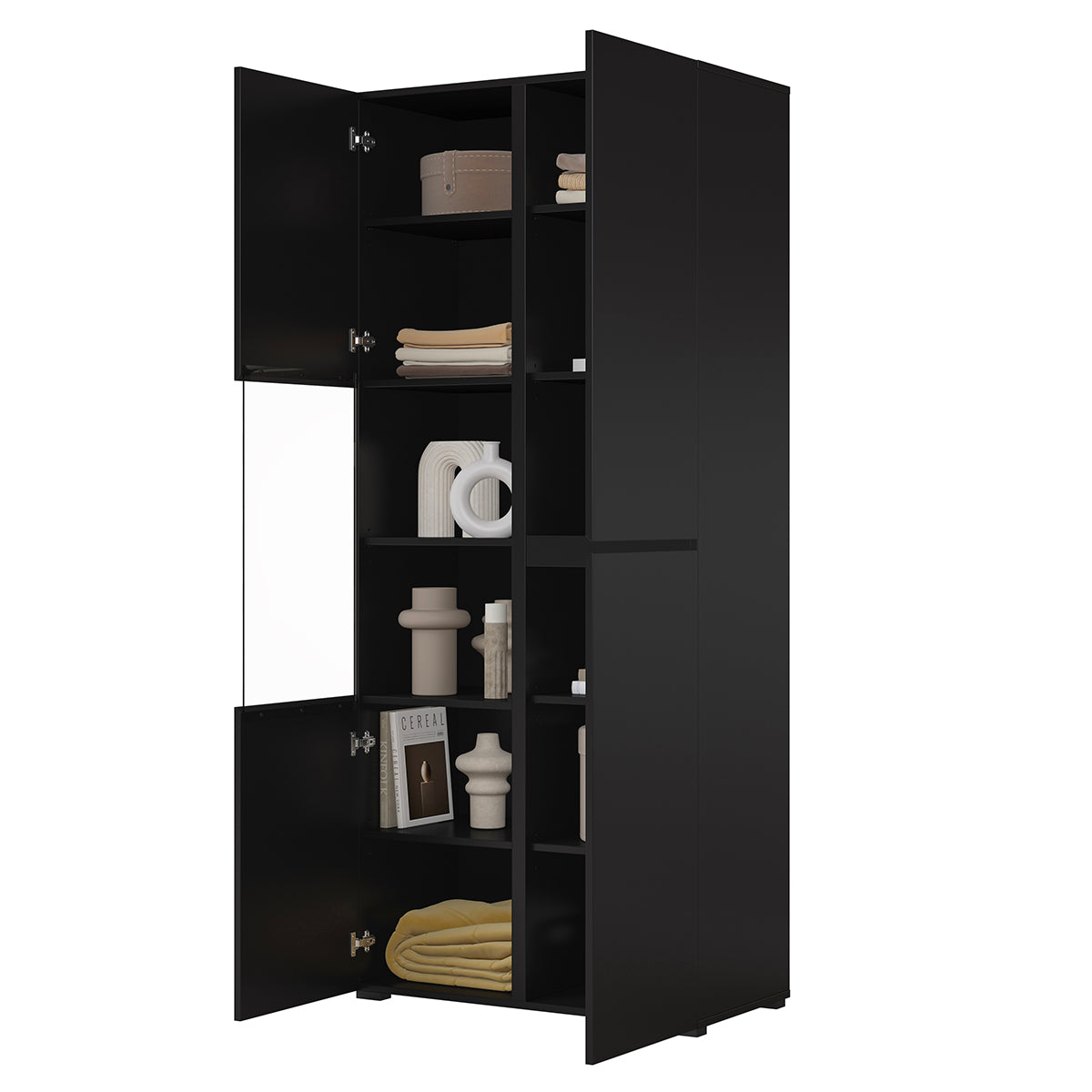 Vaisselier 2 portes Lilia Noir - vue 4