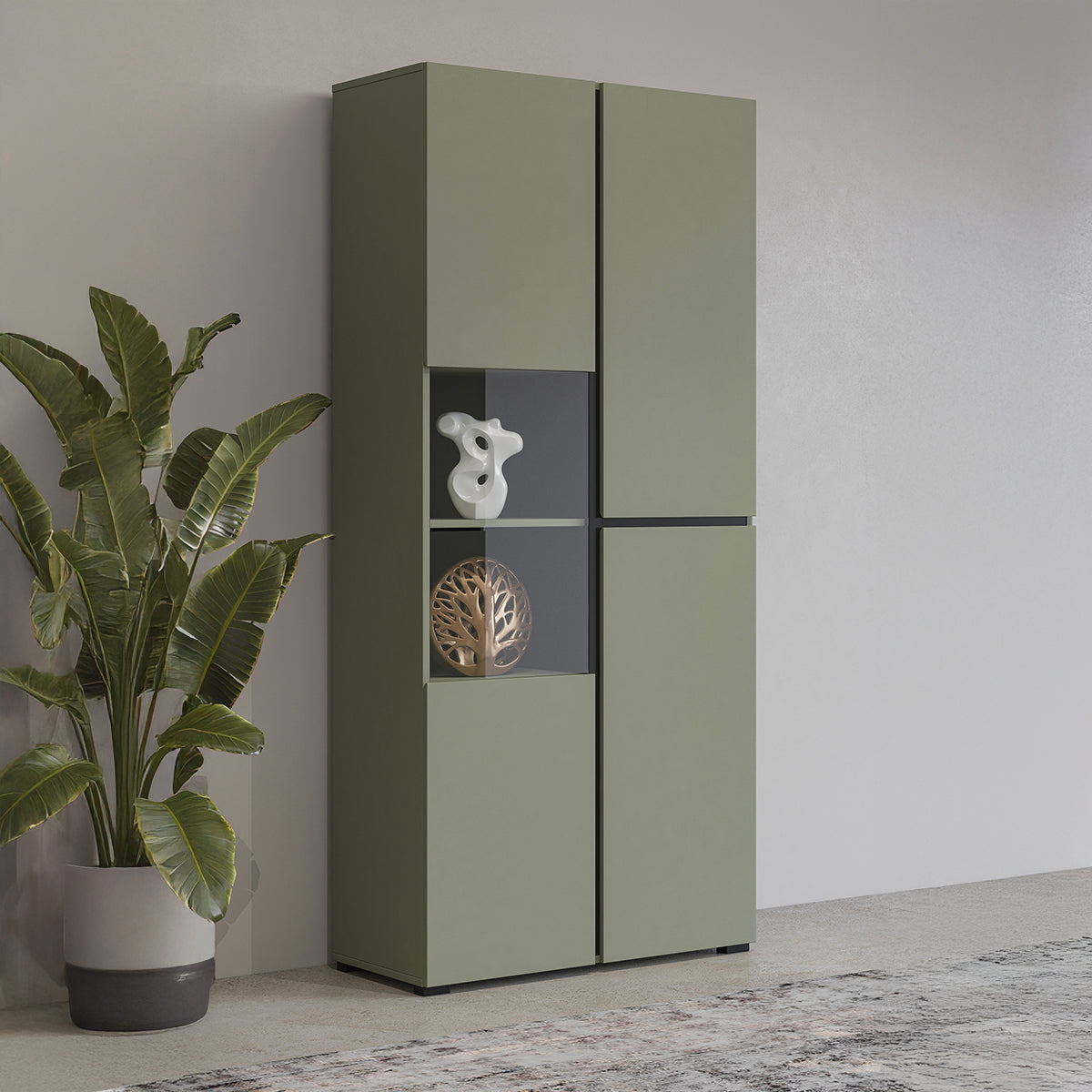 Vaisselier 2 portes Lilia Vert - vue 2