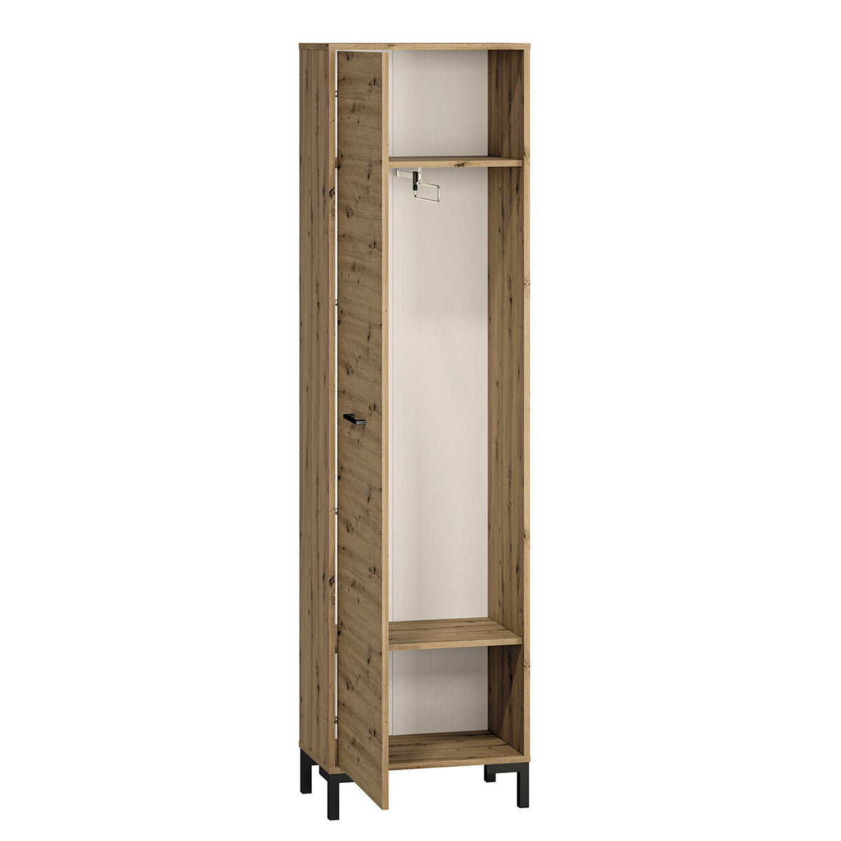 Armoire 1 porte entrée Liora Bois - vue 2