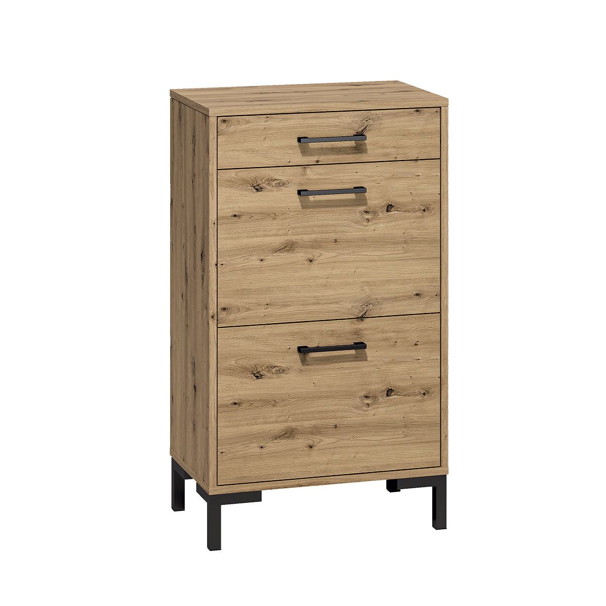 Meuble à chaussures 2 portes vérin 1 tiroir Liora Bois