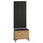 Meuble entrée porte-manteau et banc à chaussures 2 portes Liora Bois et Noir
