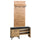 Meuble entrée porte-manteau et banc à chaussures 1 porte Liora Bois