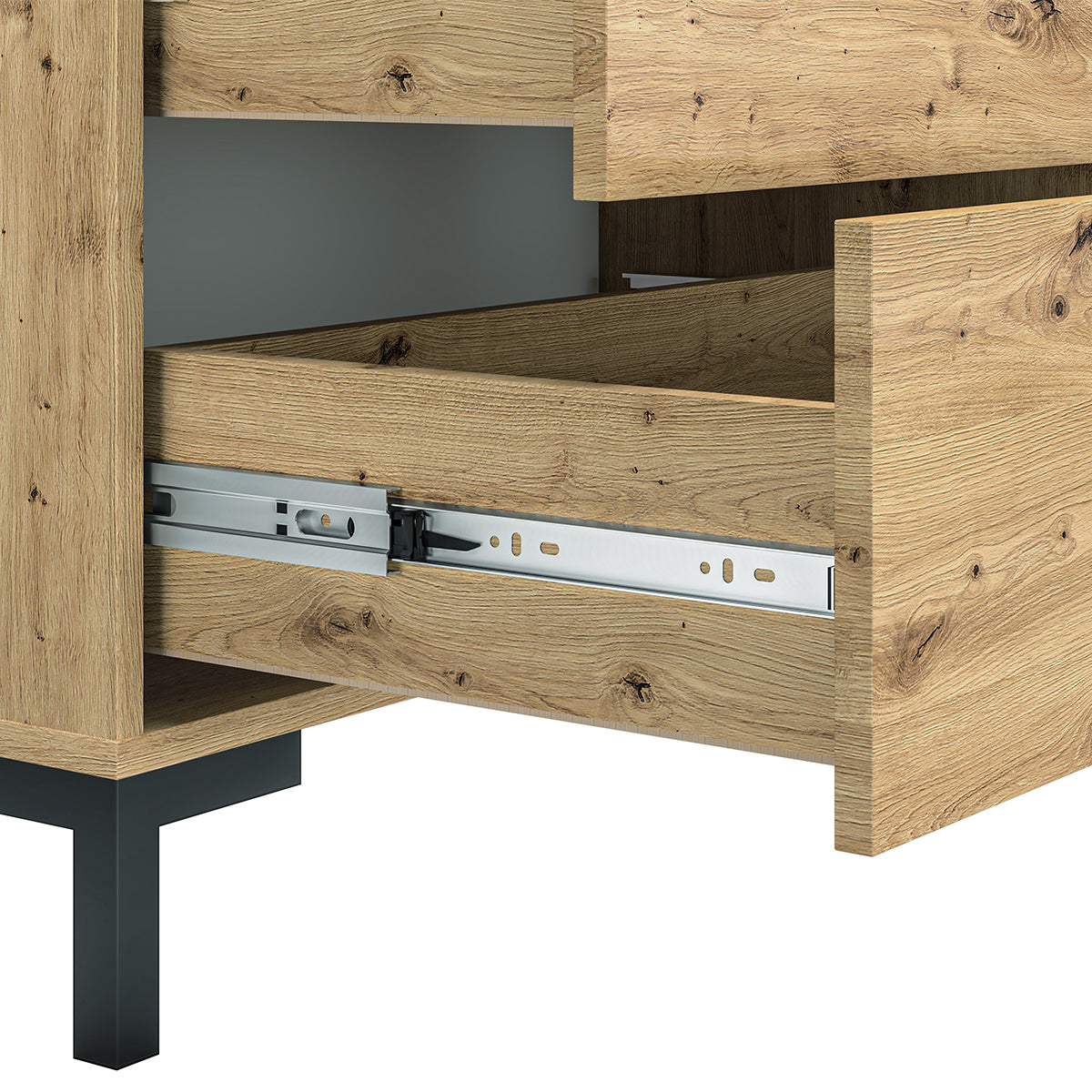 Commode 3 tiroirs Liora Bois - vue 2