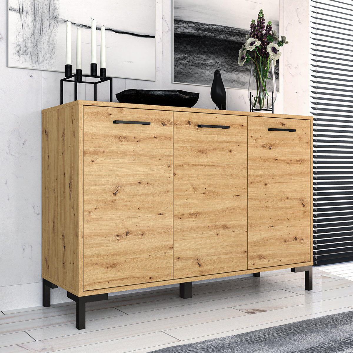 Buffet 3 portes Liora Bois - vue 2