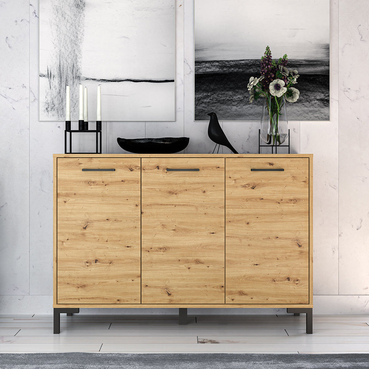 Buffet 3 portes Liora Bois - vue 3