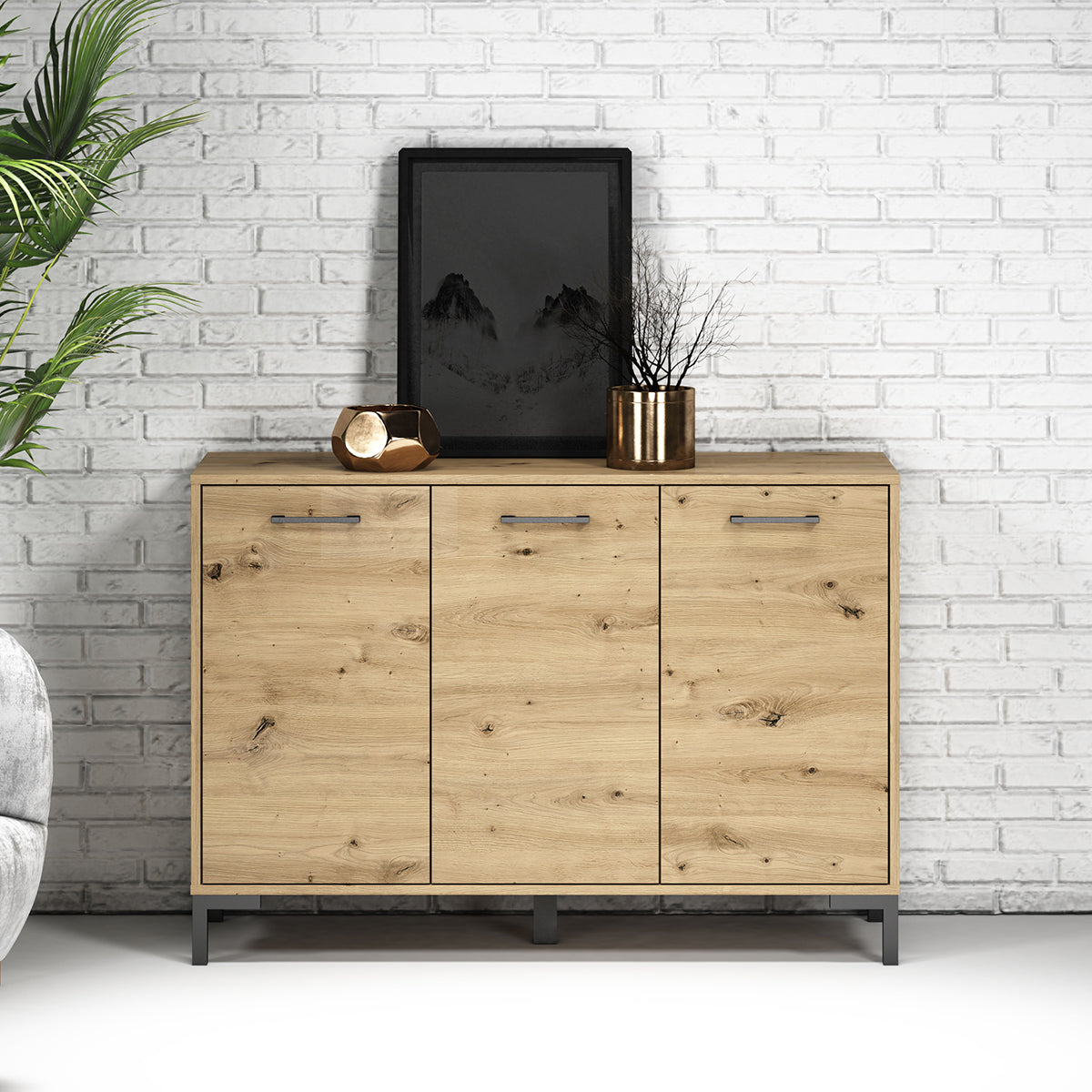 Buffet 3 portes Liora Bois - vue 5