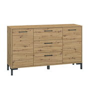 Buffet 2 portes 3 tiroirs 138 cm Liora Bois