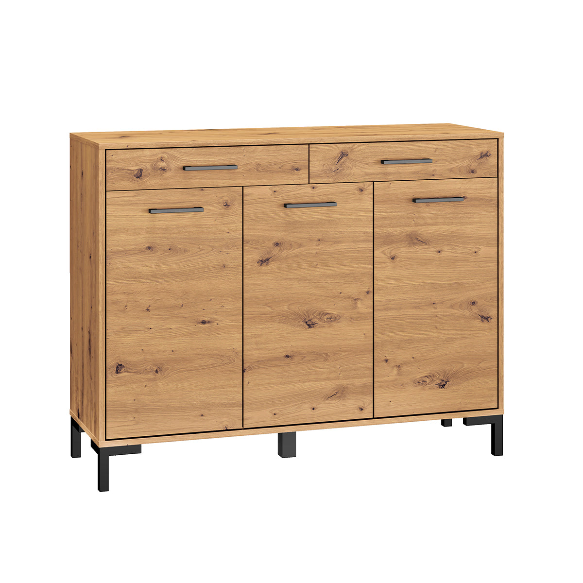 Meuble à chaussure 3 portes 2 tiroirs Liora Bois