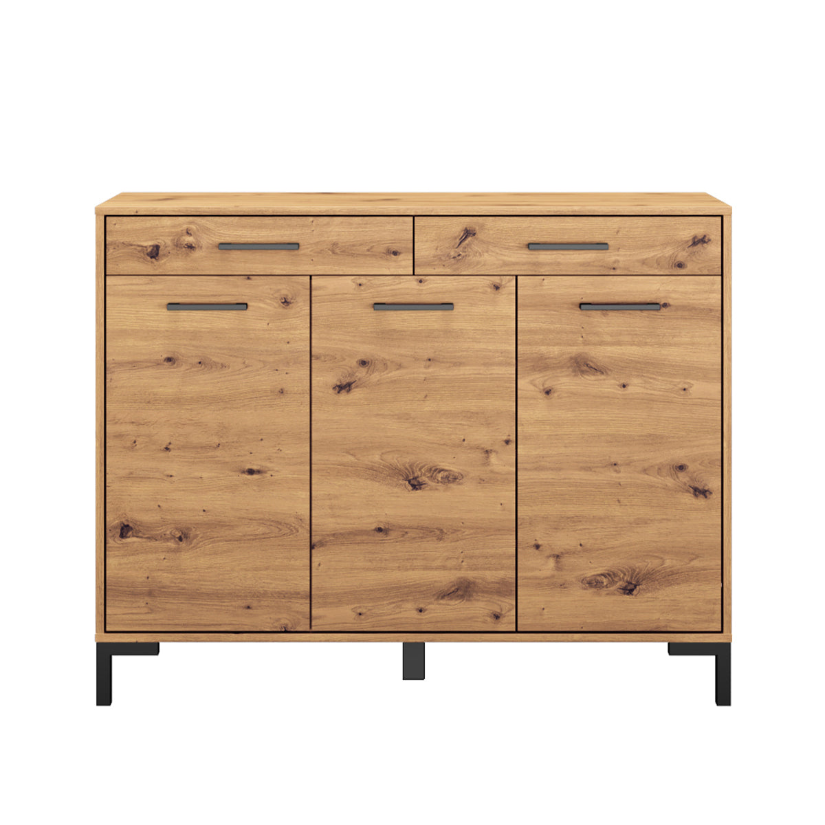Meuble à chaussure 3 portes 2 tiroirs Liora Bois - vue 3