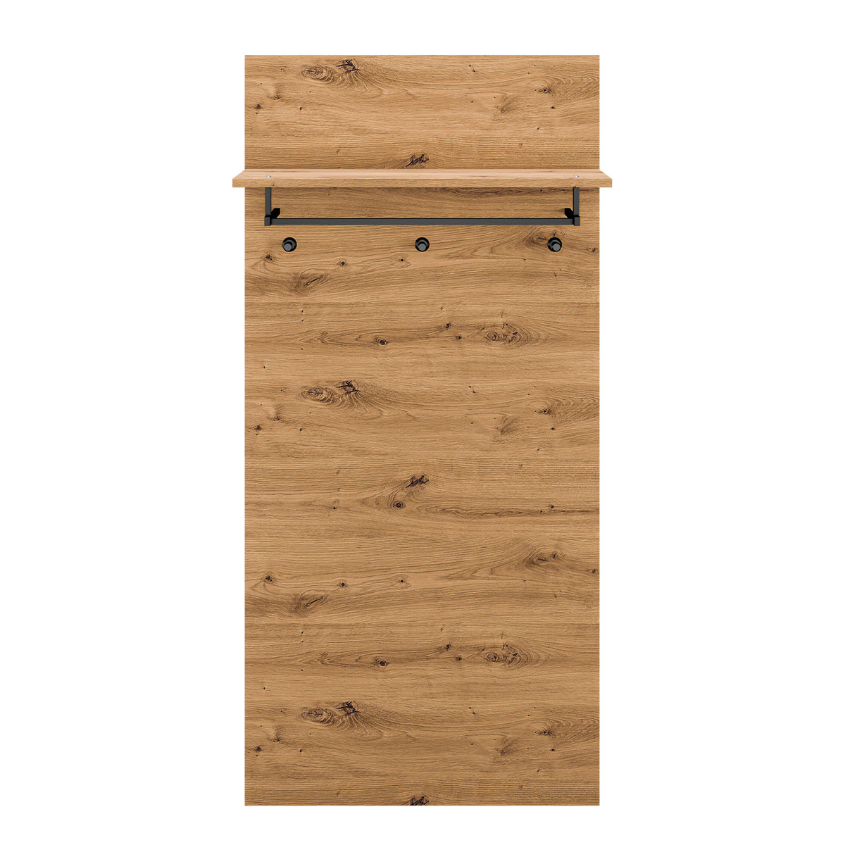 Porte-manteau mural 3 patères 1 étagère Liora Bois - vue 2