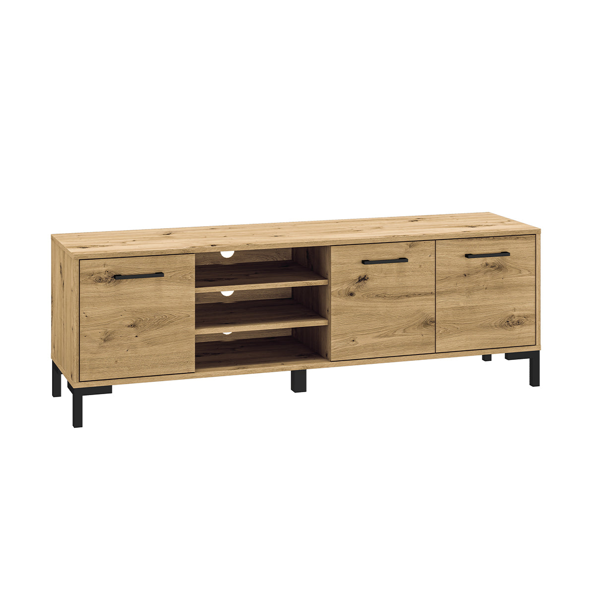 Meuble TV 3 portes 155 cm Liora Bois
