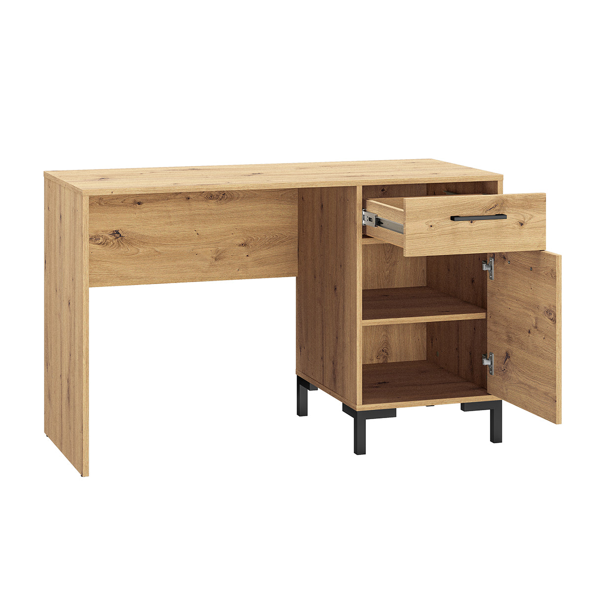 Bureau 1 porte 1 tiroir Liora Bois - vue 2