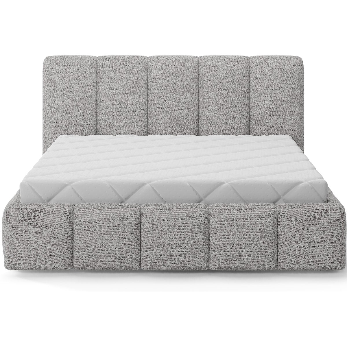 Lit 140x200 sommier inclus Klaus Bouclé Gris - vue 3