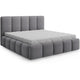 Lit 140x200 sommier inclus Klaus Texturé Gris
