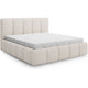 Lit 180x200 sommier inclus Klaus Bouclé Beige