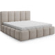 Lit 180x200 sommier inclus Klaus Texturé Beige