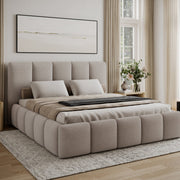 Lit 180x200 sommier inclus Klaus Texturé Cachemire