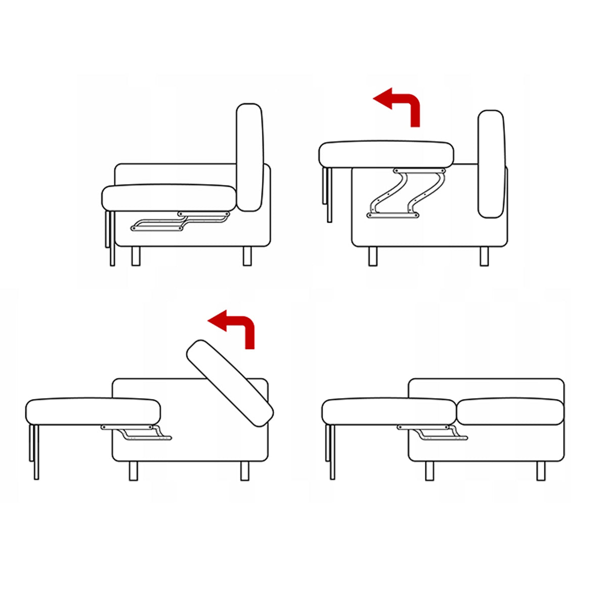 Canapé d'angle réversible et convertible 4 places avec coffre Isaac velours côtelé Gris Foncé - vue 7