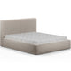 Lit coffre 140x200 sommier inclus Nox Velours côtelé Beige