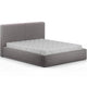 Lit coffre 140x200 sommier inclus Nox Velours côtelé Gris