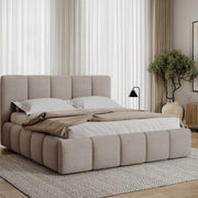 Lit coffre 160x200 sommier inclus Klaus Texturé Cachemire