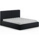 Lit coffre 160x200 sommier inclus Nox Velours côtelé Noir