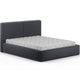 Lit coffre 180x200 sommier inclus Nox Velours côtelé Gris foncé